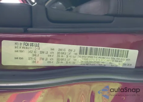 2018 Jeep Grand Cherokee Limited 4X2 z USA, uszkodzony, nr VIN 1C4RJEBG9JC274891